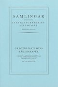 Gregers Matssons räkenskaper