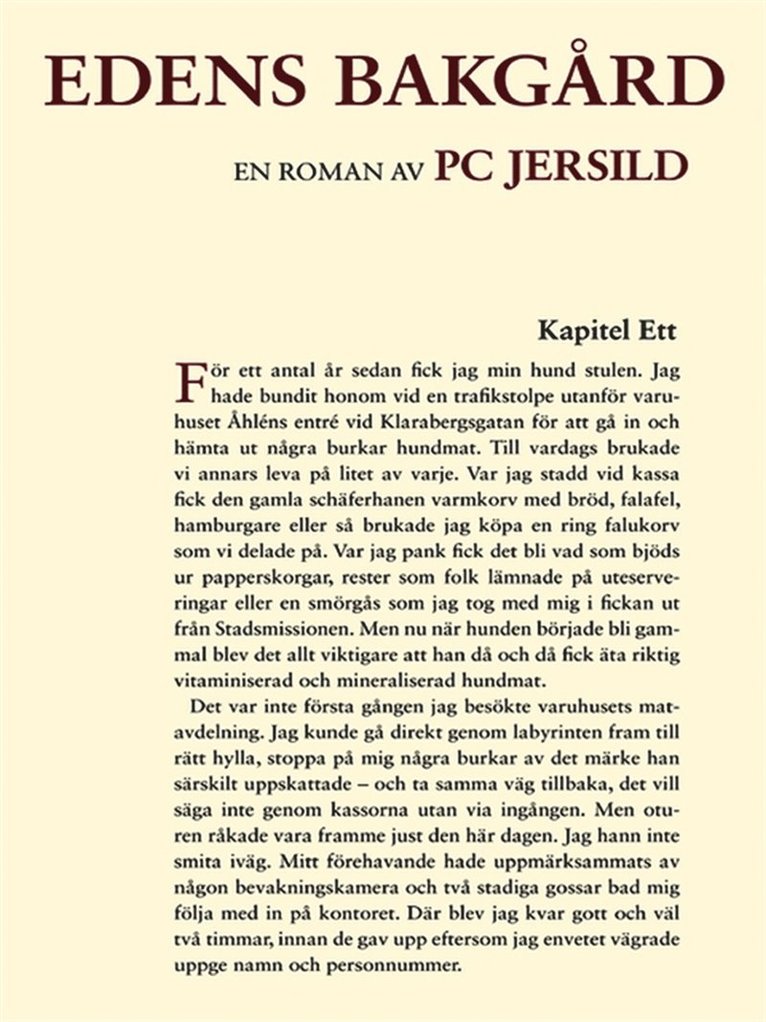 P. C. Jersild - Edens bakgård, E-bok