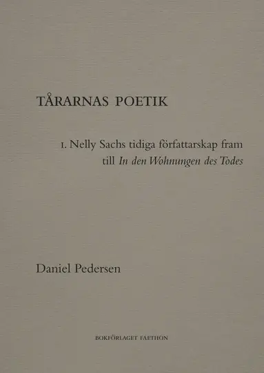 Daniel Pedersen - Tårarnas poetik, Häftad