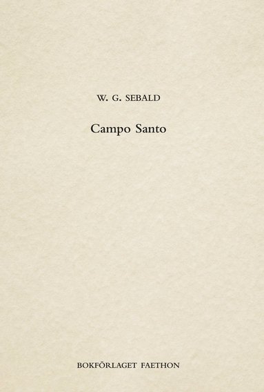 W G Sebald Campo Santo