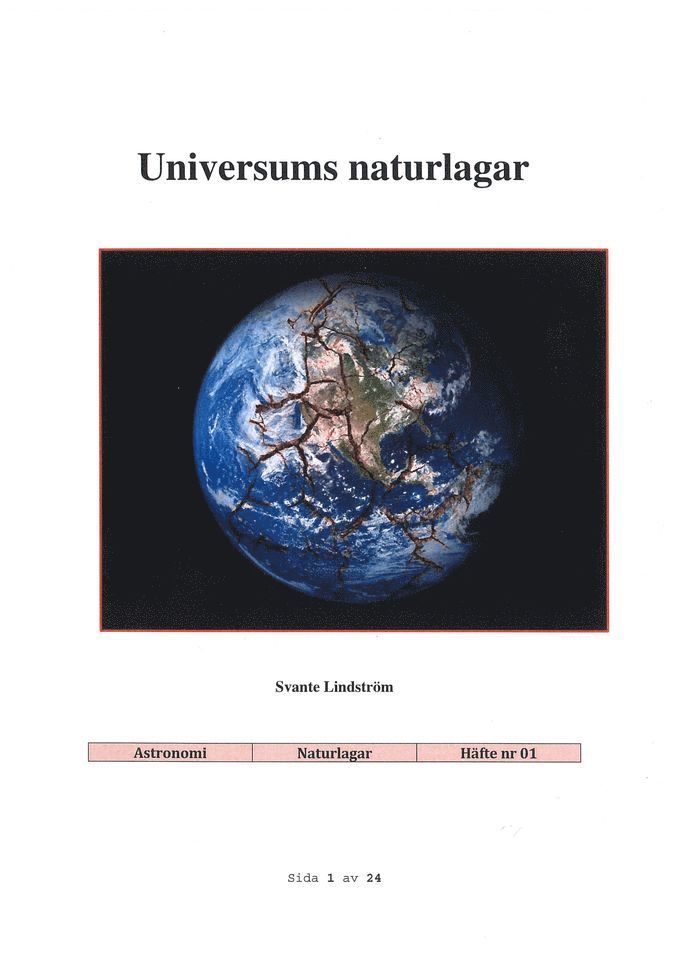 Svante Lindström - Universums naturlagar, Häftad
