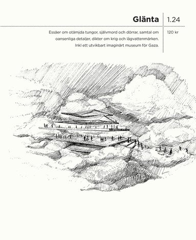 Bernhard Siegert, Adania Shibli, Hanna Nordenhök, Balsam Karam, Doaa Kamel, Sofia Junes, Leif Holmstrand, Elisabeth Hjorth, Gloria Anzaldúa, Jean Améry - Glänta 1(2024), Övrigt