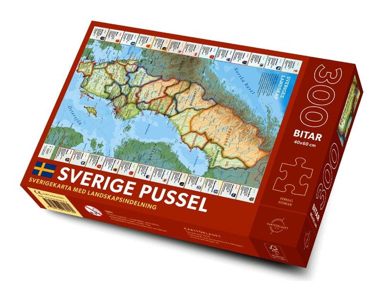 Pussel 300 bitar Sverige med landskap, Övrigt