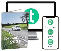 K�rkortsboken K�rkortsteori 2026 (bok + digitalt teoripaket med k�rkortsfr�gor, �vningar, ljudbok & ebok)
