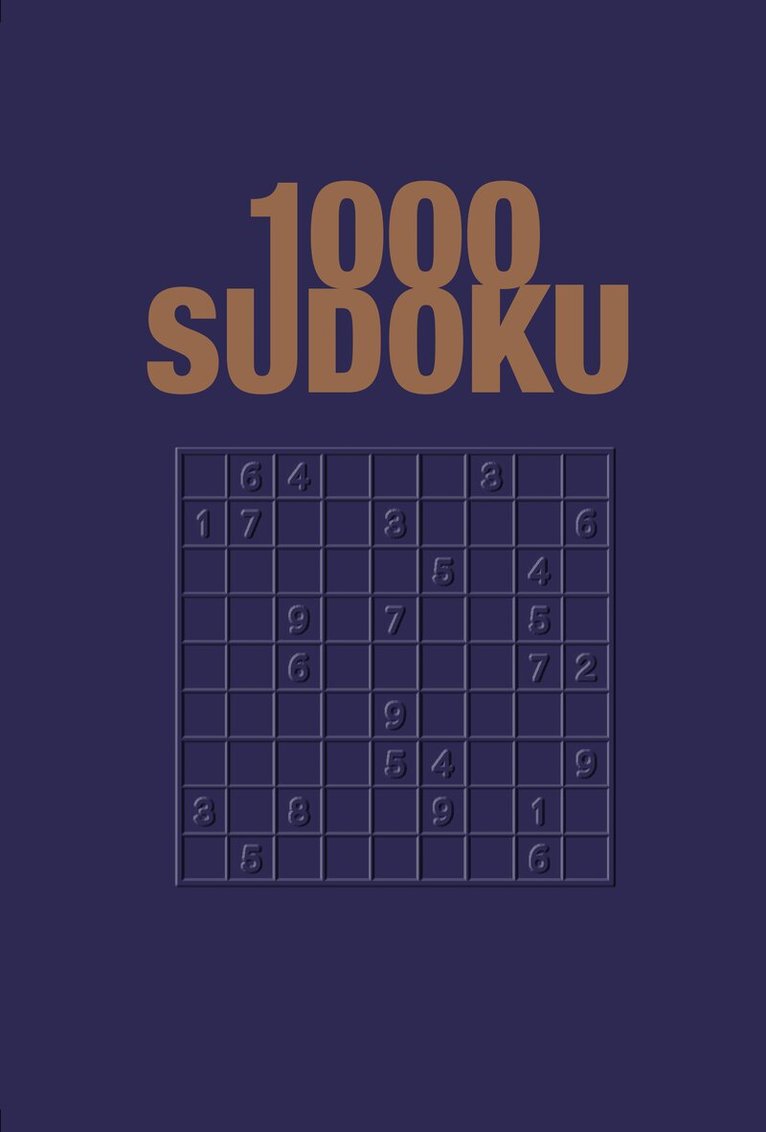 1000 Sudoku : medel, svårt, expertnivå, Inbunden