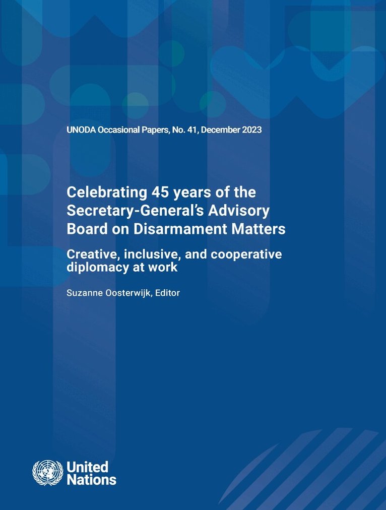 United Nations Office of Disarmament Affairs - UNODA Occasional Papers No. 41, Häftad. Tillgänglighet: Tillfälligt slut
