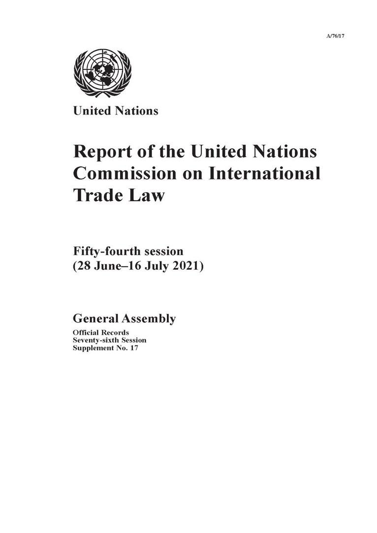 United Nations Department for General Assembly and Conference Management - Report of the United Nations Commission on International Trade Law, Häftad