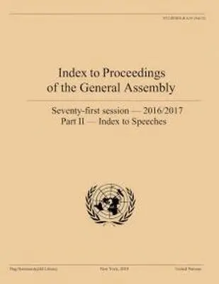 United Nations Department of Public Information, United Nations Publications - Index to Proceedings of the General Assembly 2016/2017, Häftad. Tillgänglighet: Tillfälligt slut