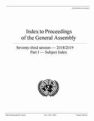 United Nations Department of Global Communications - Index to Proceedings of the General Assembly 2018/2019, Häftad. Tillgänglighet: Tillfälligt slut
