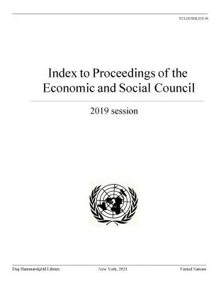 United Nations Department of Global Communications, United Nations Publications - Index to Proceedings of the Economic and Social Council 2019, Häftad. Tillgänglighet: Tillfälligt slut