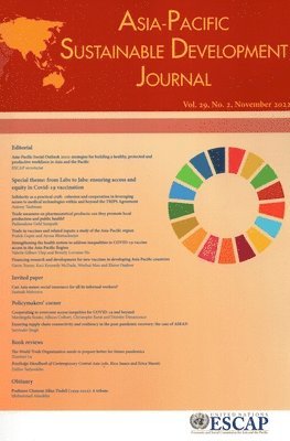 United Nations Economic and Social Commission for Asia and the Pacific, United Nations - Asia-Pacific Sustainable Development Journal 2022, Issue No.2, Häftad. Tillgänglighet: Tillfälligt slut