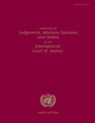United Nations - Summaries of Judgments, Advisory Opinions and Orders of the Permanent Court of International Justice, Häftad. Tillgänglighet: Tillfälligt slut