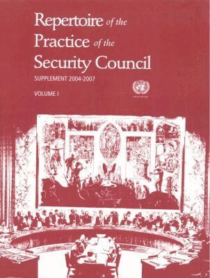Department of Political Affairs - Repertoire of the Practice of the Security Council: Supplement 2004-2007, Häftad. Tillgänglighet: Tillfälligt slut