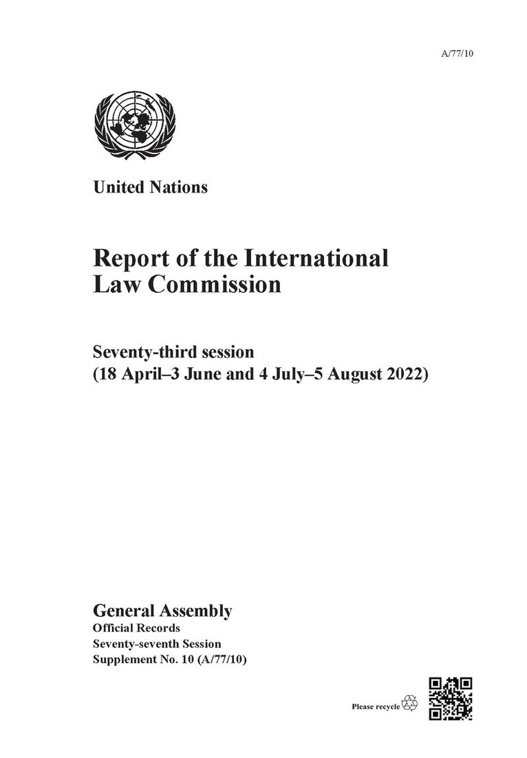 United Nations: International Law Commission, United Nations: General Assembly, United Nations Publications - Report of the International Law Commission, Häftad. Tillgänglighet: Tillfälligt slut
