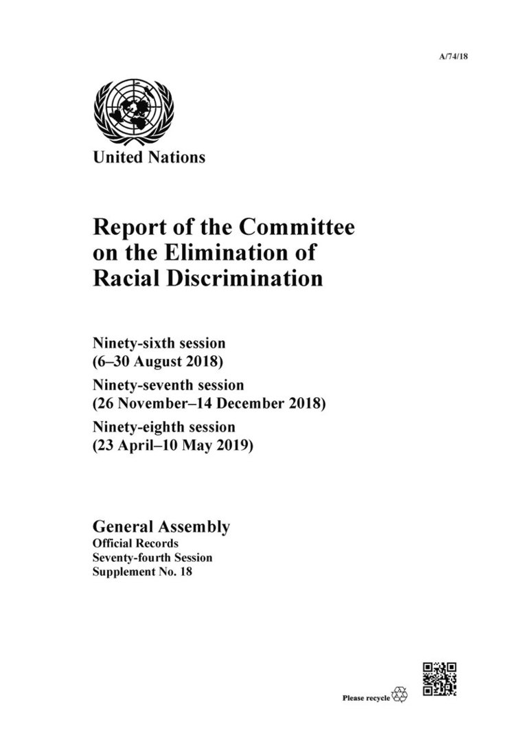 United Nations: General Assembly, United Nations: Committee on the Elimination of Racial Discrimination, United Nations - Report of the Committee on the Elimination of Racial Discrimination, Häftad