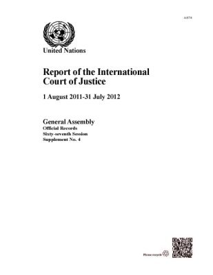 United Nations - Report of the International Court of Justice: 1 August 2011 - 31 July 2012, Häftad. Tillgänglighet: Tillfälligt slut