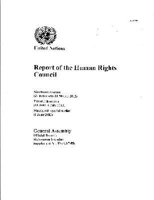 United Nations Department of General Assembly Affairs and Conference Services - Report of the Human Rights Council, Häftad. Tillgänglighet: Tillfälligt slut