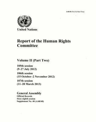 Department of General Assembly Affairs and Conference Services United Nations - Report of the Human Rights Committee, Volume II, Part 2, Häftad. Tillgänglighet: Tillfälligt slut
