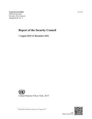 Unite Nations Department for General Assembly and Conference Management, United Nations Publications - Report of the Security Council, Häftad. Tillgänglighet: Tillfälligt slut