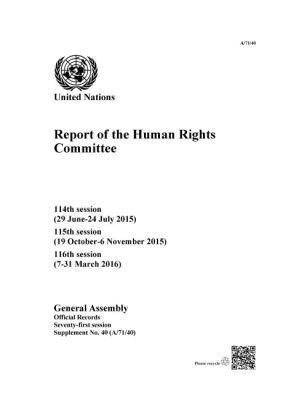 United Nations Office of the High Commissioner for Human Rights, United Nations Publications - Report of the Human Rights Committee, Häftad. Tillgänglighet: Tillfälligt slut