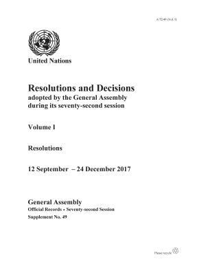 United Nations Department for General Assembly and Conference Management, United Nations - Resolutions and Decisions Adopted by the General Assembly During Its Seventy-second Session, Häftad. Tillgänglighet: Tillfälligt slut