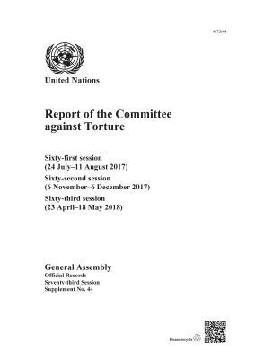 United Nations Office of the High Commissioner for Human Rights, United Nations Publications - Report of the Committee Against Torture, Häftad. Tillgänglighet: Tillfälligt slut