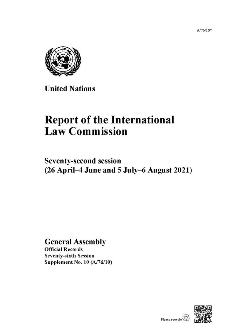 United Nations: International Law Commission, United Nations: General Assembly, United Nations Publications - Report of the International Law Commission, Häftad