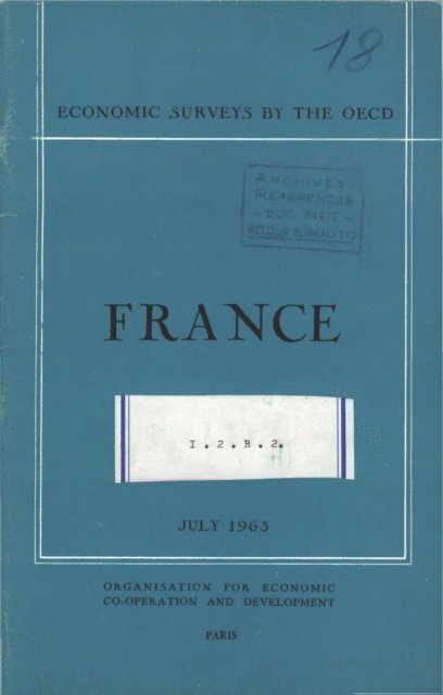 OECD - OECD Economic Surveys: France 1963, E-bok