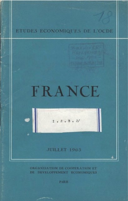 OECD - Etudes economiques de l'OCDE : France 1963, E-bok