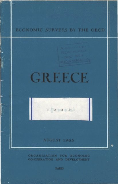 OECD - OECD Economic Surveys: Greece 1963, E-bok