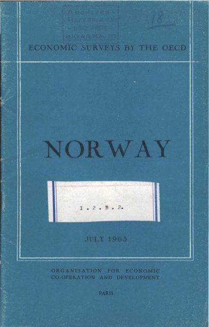 OECD - OECD Economic Surveys: Norway 1963, E-bok