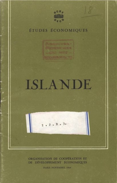 OECD - Etudes economiques de l'OCDE : Islande 1964, E-bok