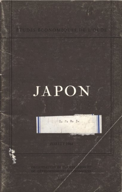 OECD - Etudes economiques de l'OCDE : Japon 1964, E-bok