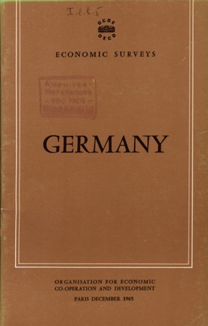 OECD - OECD Economic Surveys: Germany 1965, E-bok