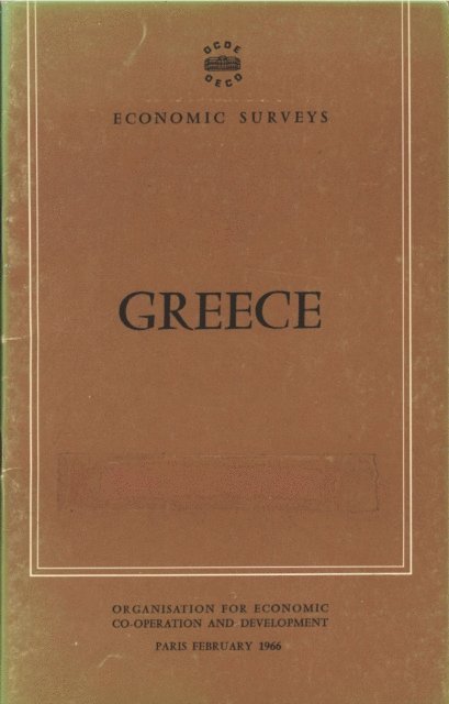 OECD - OECD Economic Surveys: Greece 1966, E-bok