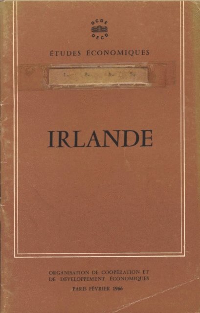 OECD - Etudes economiques de l'OCDE : Irlande 1966, E-bok
