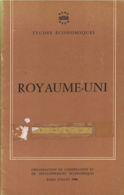 OECD - Etudes economiques de l'OCDE : Royaume-Uni 1966, E-bok