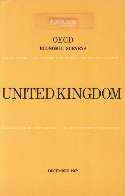 OECD - OECD Economic Surveys: United Kingdom 1969, E-bok