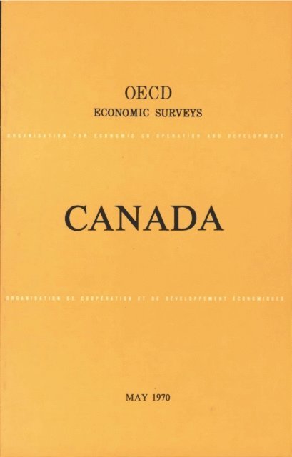 OECD - OECD Economic Surveys: Canada 1970, E-bok
