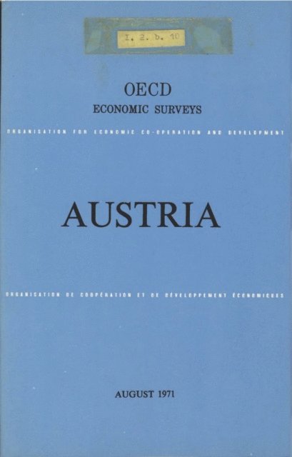 OECD - OECD Economic Surveys: Austria 1971, E-bok