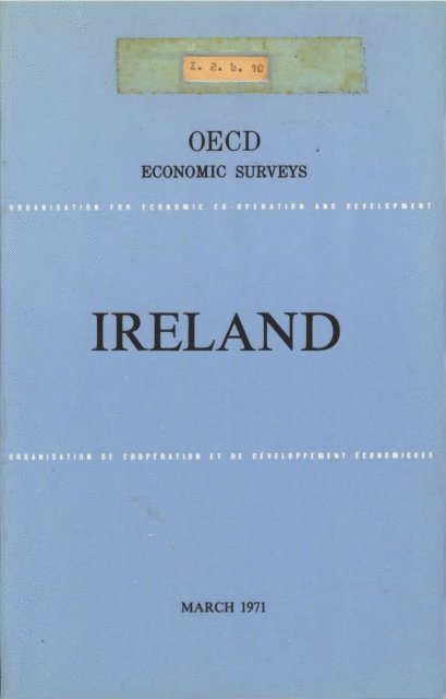 OECD - OECD Economic Surveys: Ireland 1971, E-bok