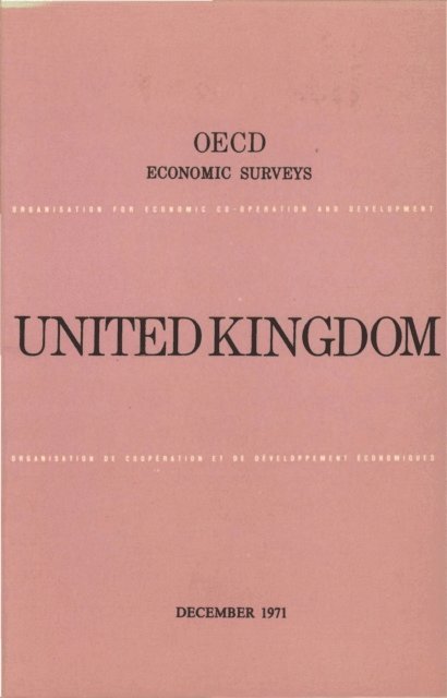 OECD - OECD Economic Surveys: United Kingdom 1971, E-bok