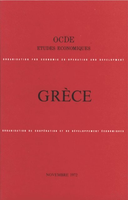 OECD - Etudes economiques de l'OCDE : Grece 1972, E-bok