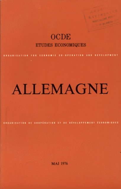 OECD - Etudes economiques de l'OCDE : Allemagne 1976, E-bok