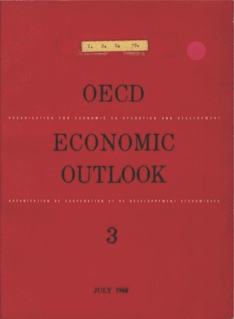 OECD - OECD Economic Outlook, Volume 1968 Issue 1, E-bok