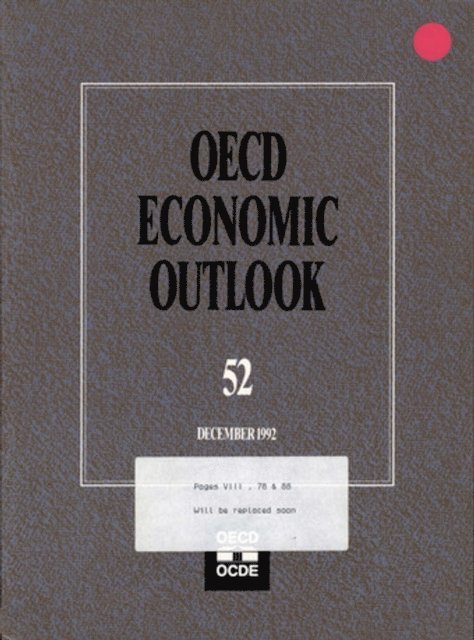 OECD - OECD Economic Outlook, Volume 1992 Issue 2, E-bok