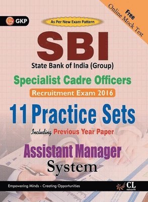 G K Pub - Sbi Group Assistant Manager (Systems) Specialist Cadre Officers  (11 Practice Sets Including Previous Year Paper) 2016, Häftad