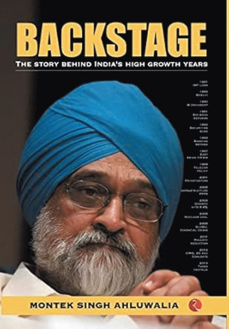 Montek Singh Ahluwalia - Back Stage, Inbunden