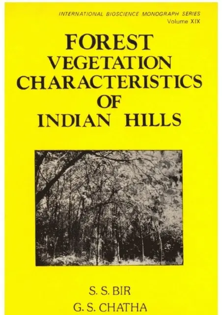 G. S. CHATHA, S. S. BIR - Forest Vegetation Characteristics of Indian Hills Palni Hills (South India), E-bok. Tillgänglighet: Lägg i varukorg
