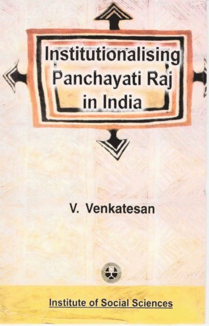 V. Venkatesan - Institutionalising Panchayati Raj in India, E-bok. Tillgänglighet: Lägg i varukorg